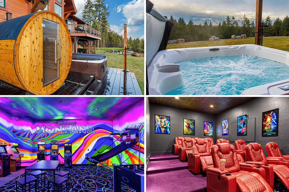 We built this house to have EVERYTHING. 2 Hot Tubs, 2 Saunas, Movie Theater, Game Room, and more. 