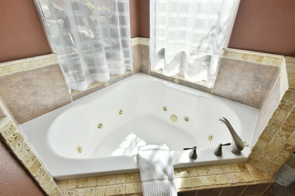 The Master bathroom Tub.