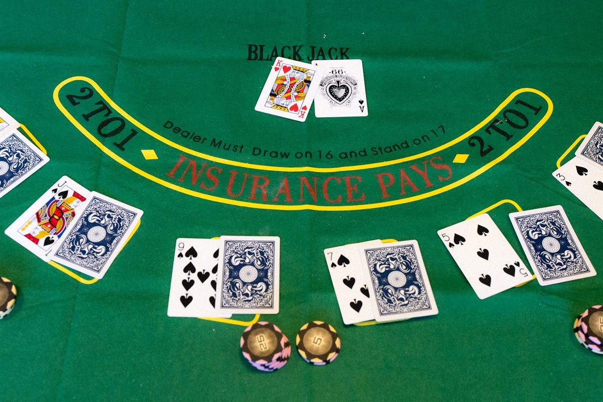 Test your luck and strategy with a classic game of blackjack.