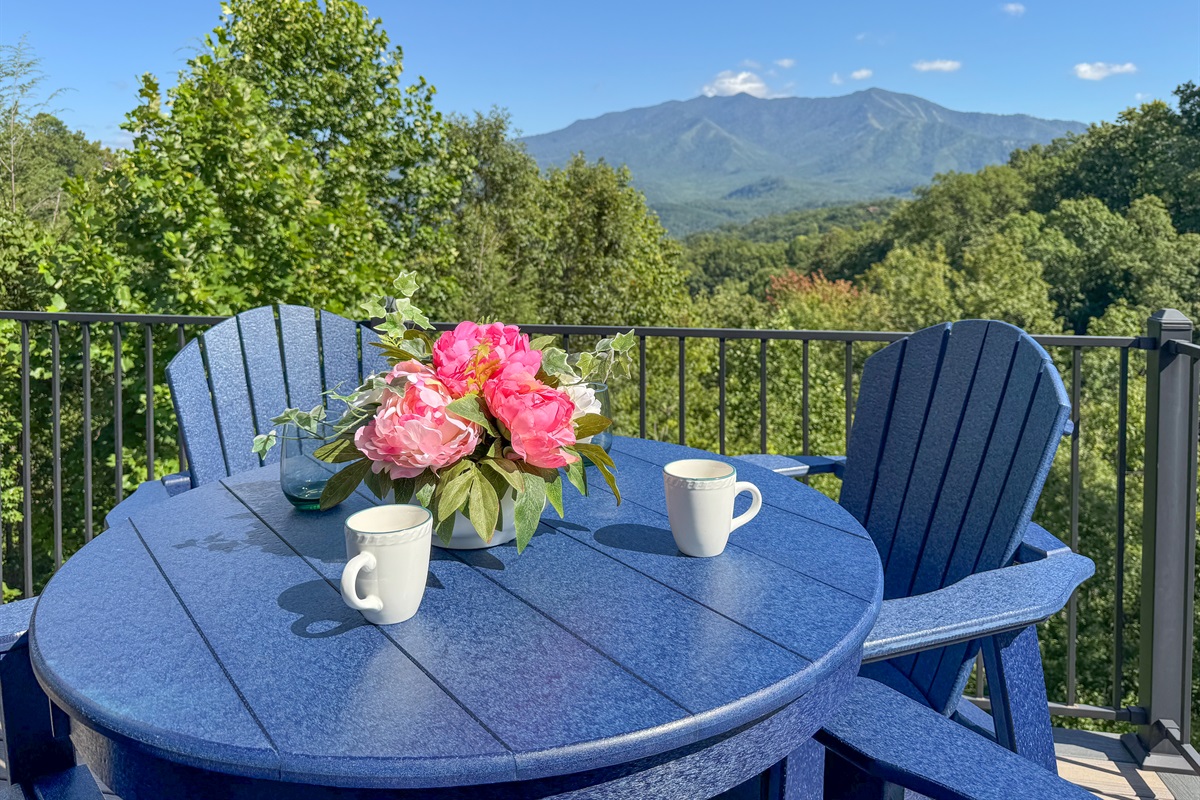 No better place for morning coffee to start the day - with this backdrop!