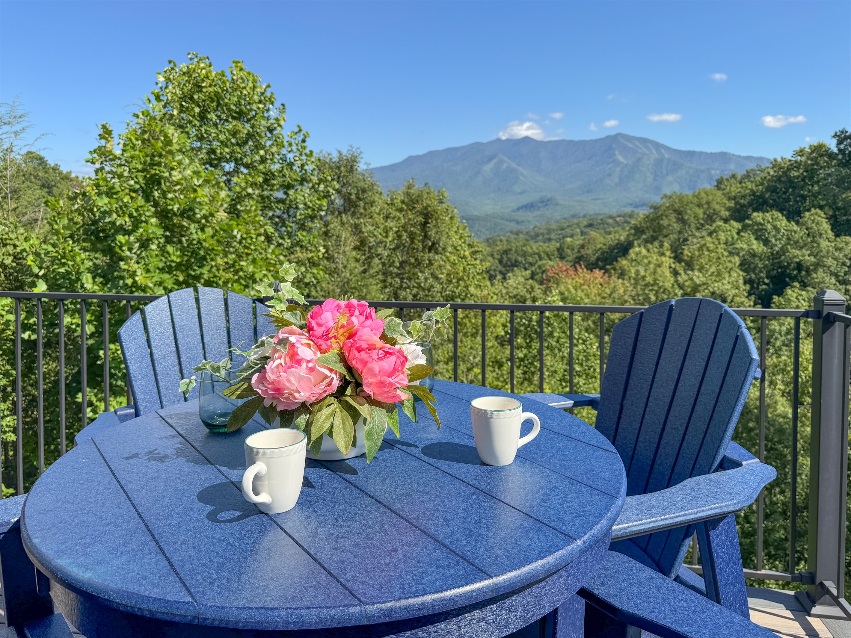 No better place for morning coffee to start the day - with this backdrop!