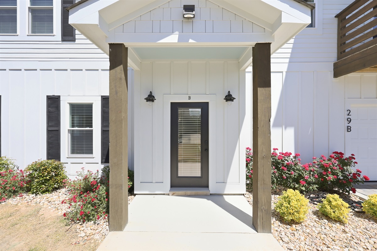 Covered front entry welcoming you home