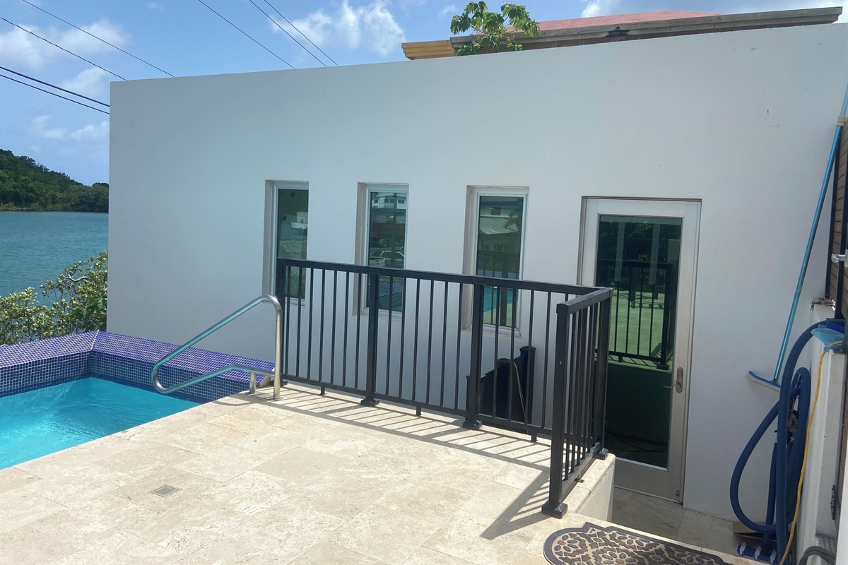 Door entry from Pool area