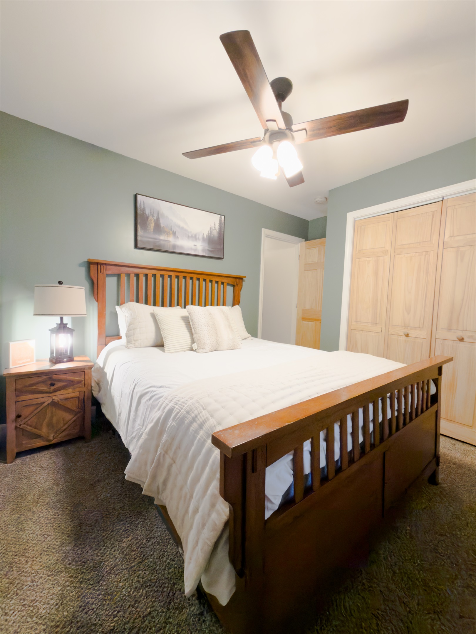 Bedroom 3 - Queen. Room is cozy and comforting for a great nights sleep.