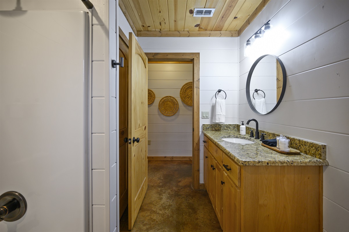 Elevate your routine in our chic vanity room – where glamour meets convenience