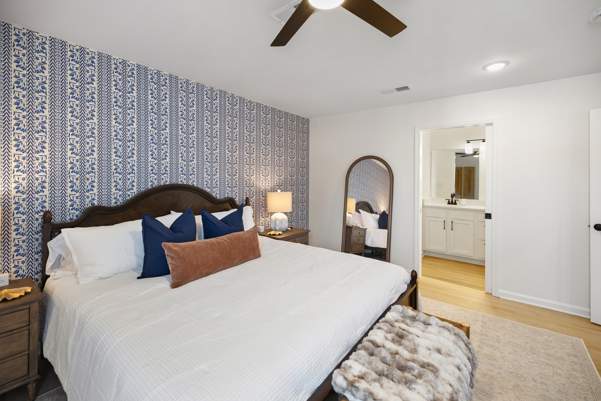 Roll straight from the king bed into your private bath — no morning line, no negotiating.