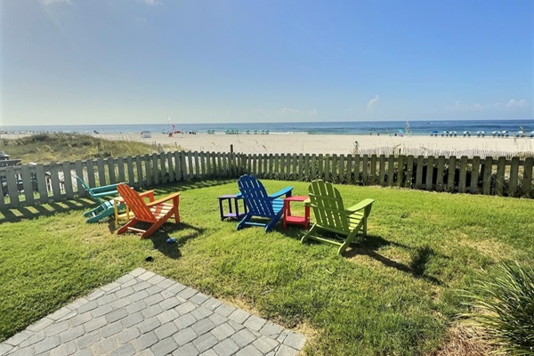 Grassy area Beach view