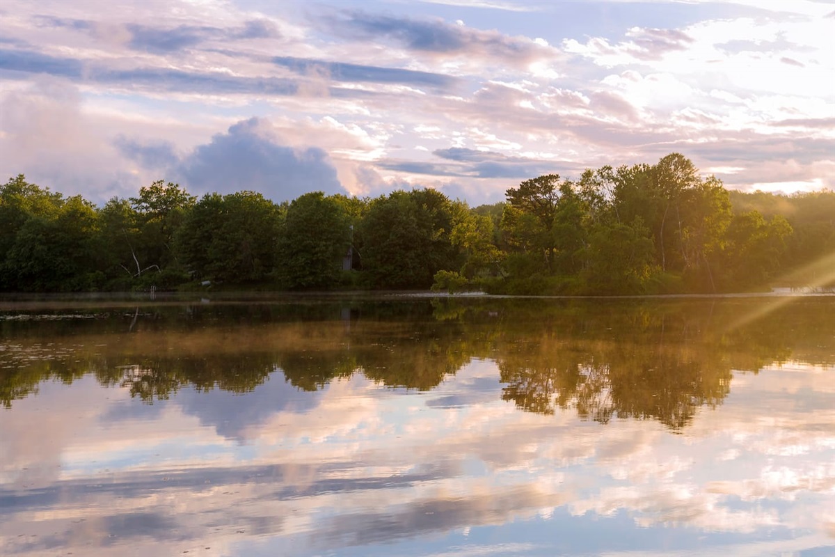 Sunset view from lake