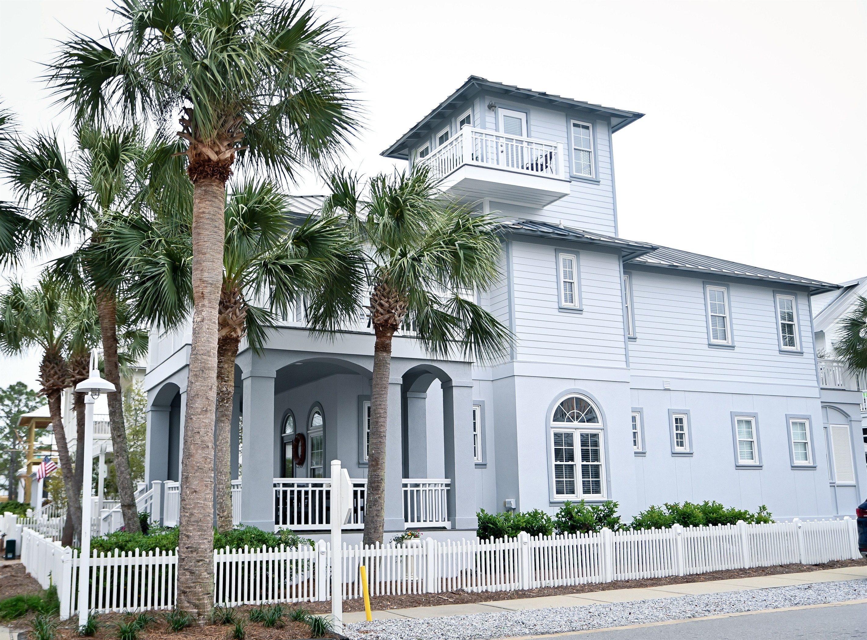 Plenty of seating on the porches.