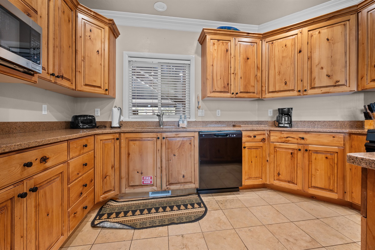 Spacious kitchen layout designed for comfort and convenience.