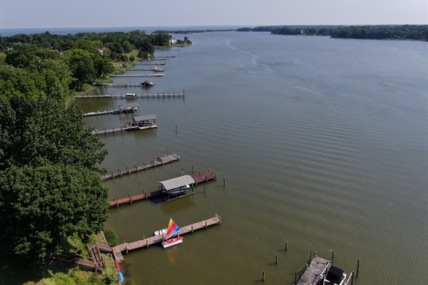 The Nomini is a fishing paradise. Off the dock or on the open water, you're sure to reel something in.