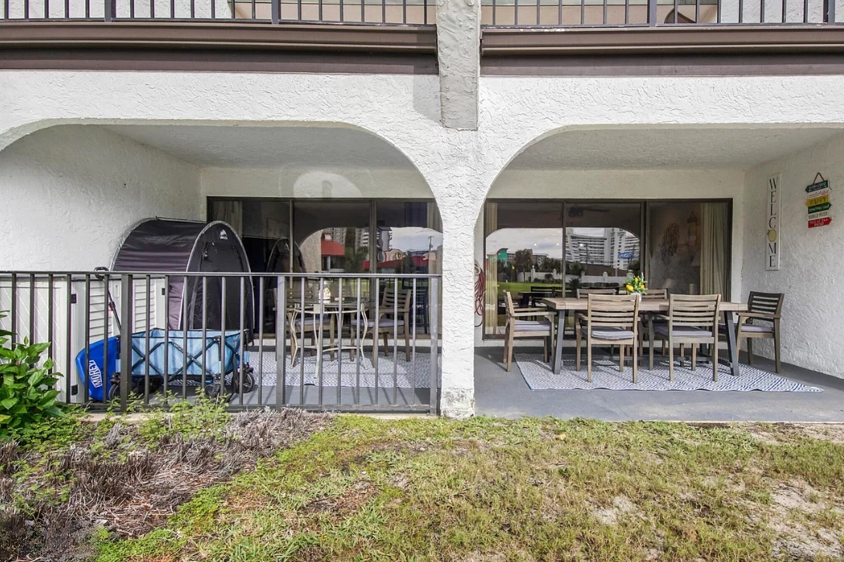 Double patio - one of the largest at Edgewater