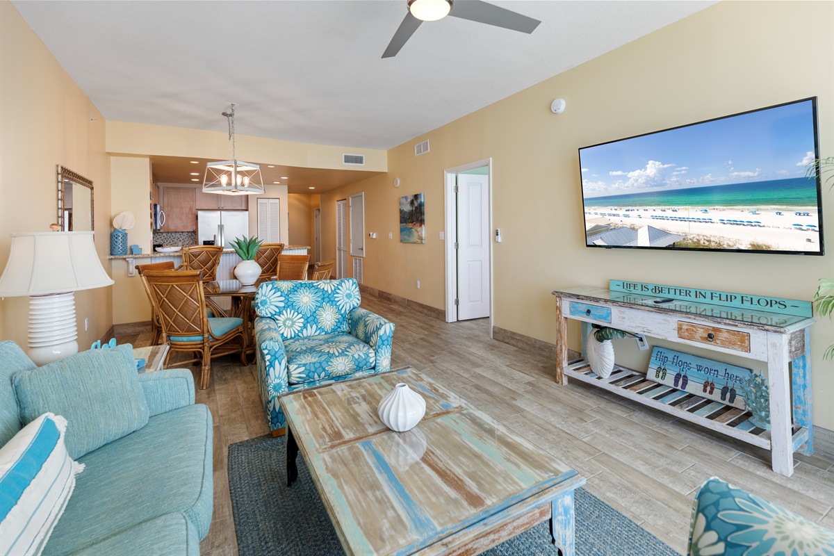 Gulf-Front Living Room