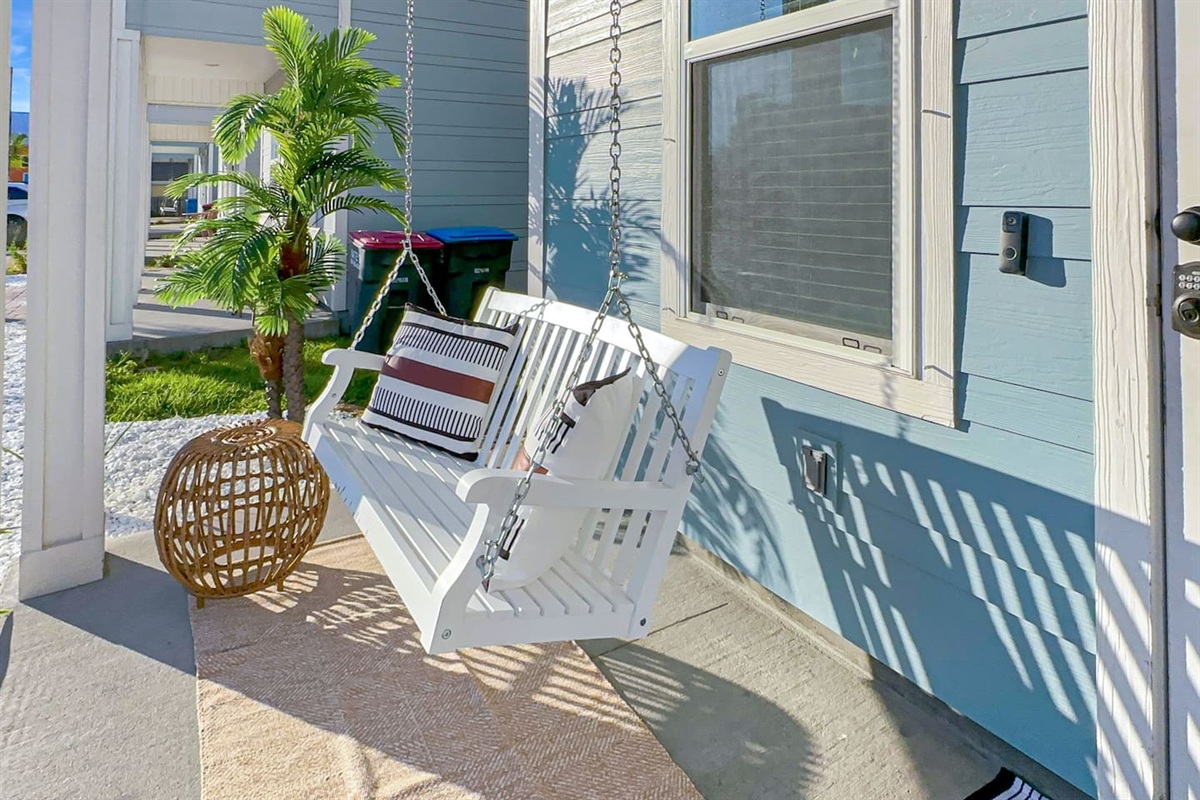 Swing your day away on the front porch