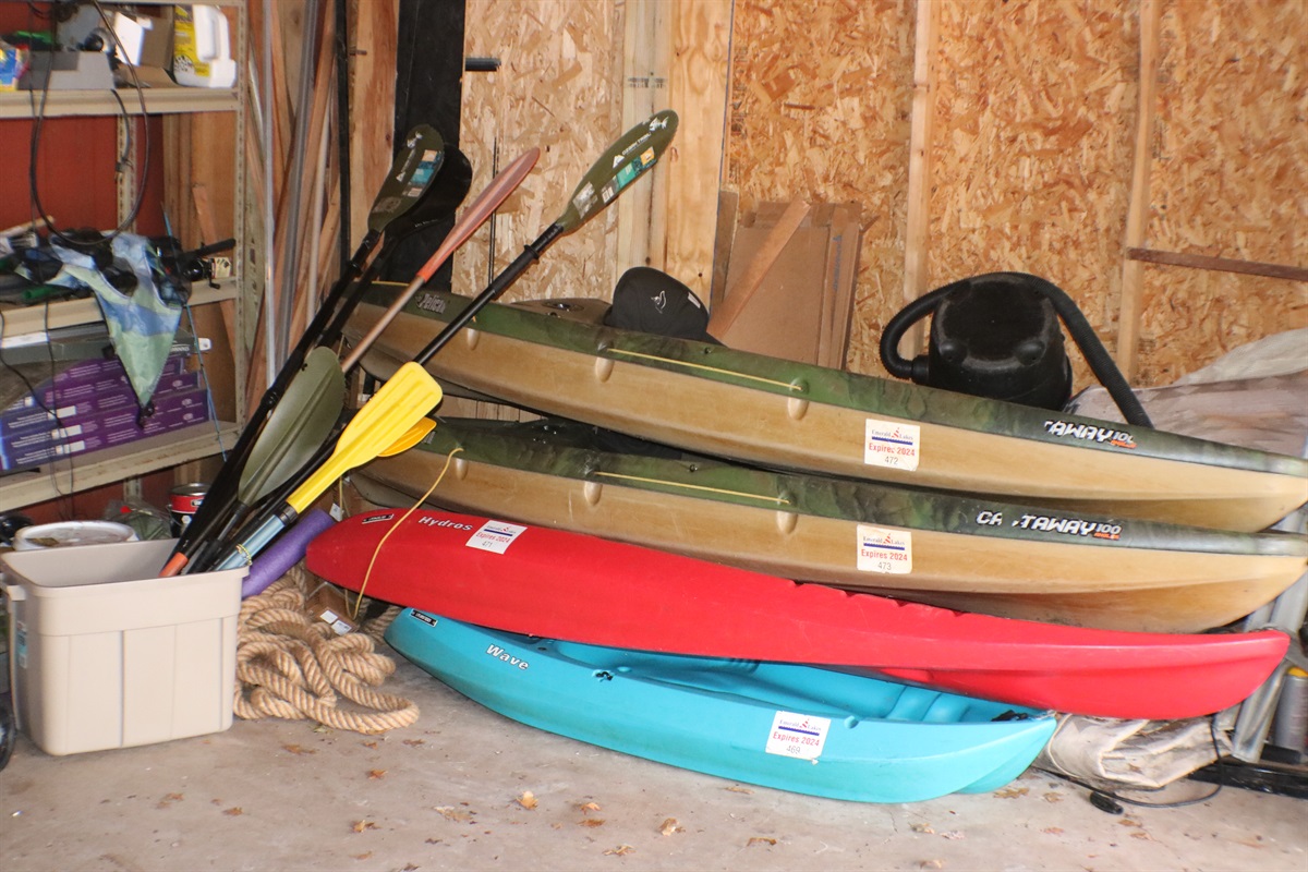 Kayaks, Paddles, & Life Vests provided