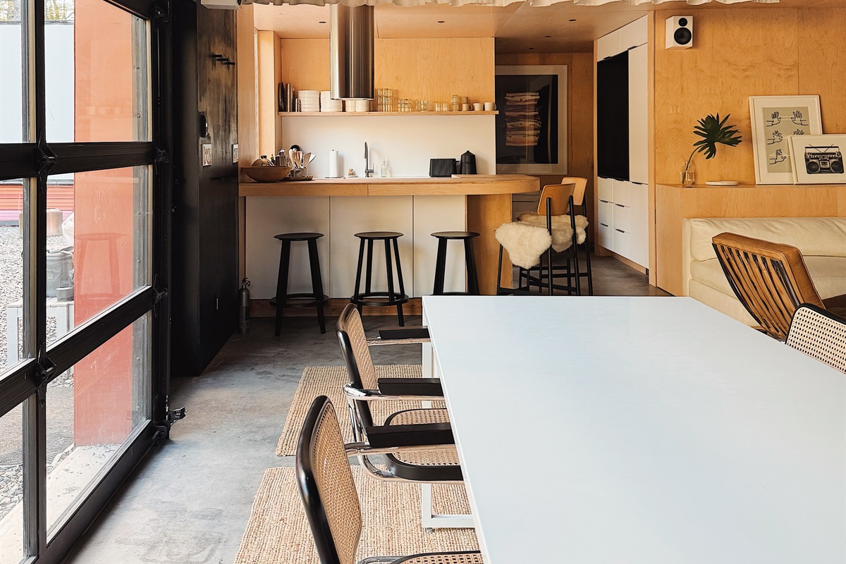 Dining Table looking towards kitchen.