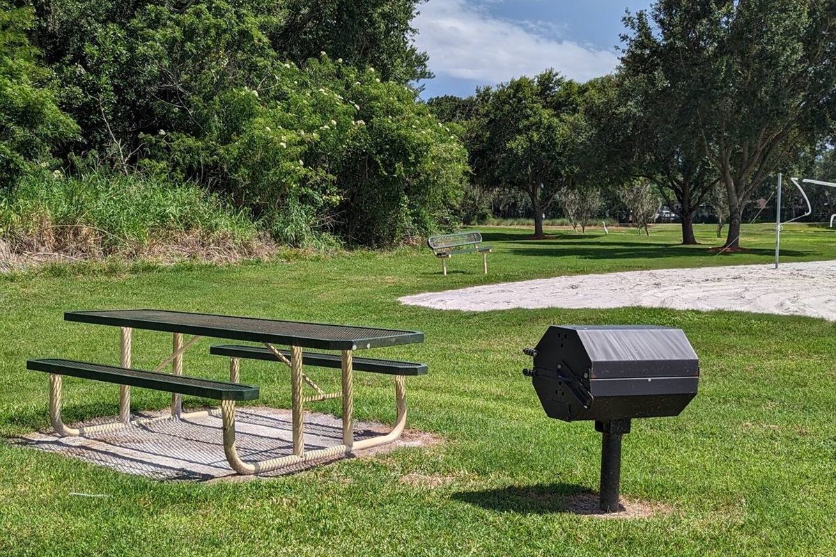 There is also a BBQ area, by the walking trail.
