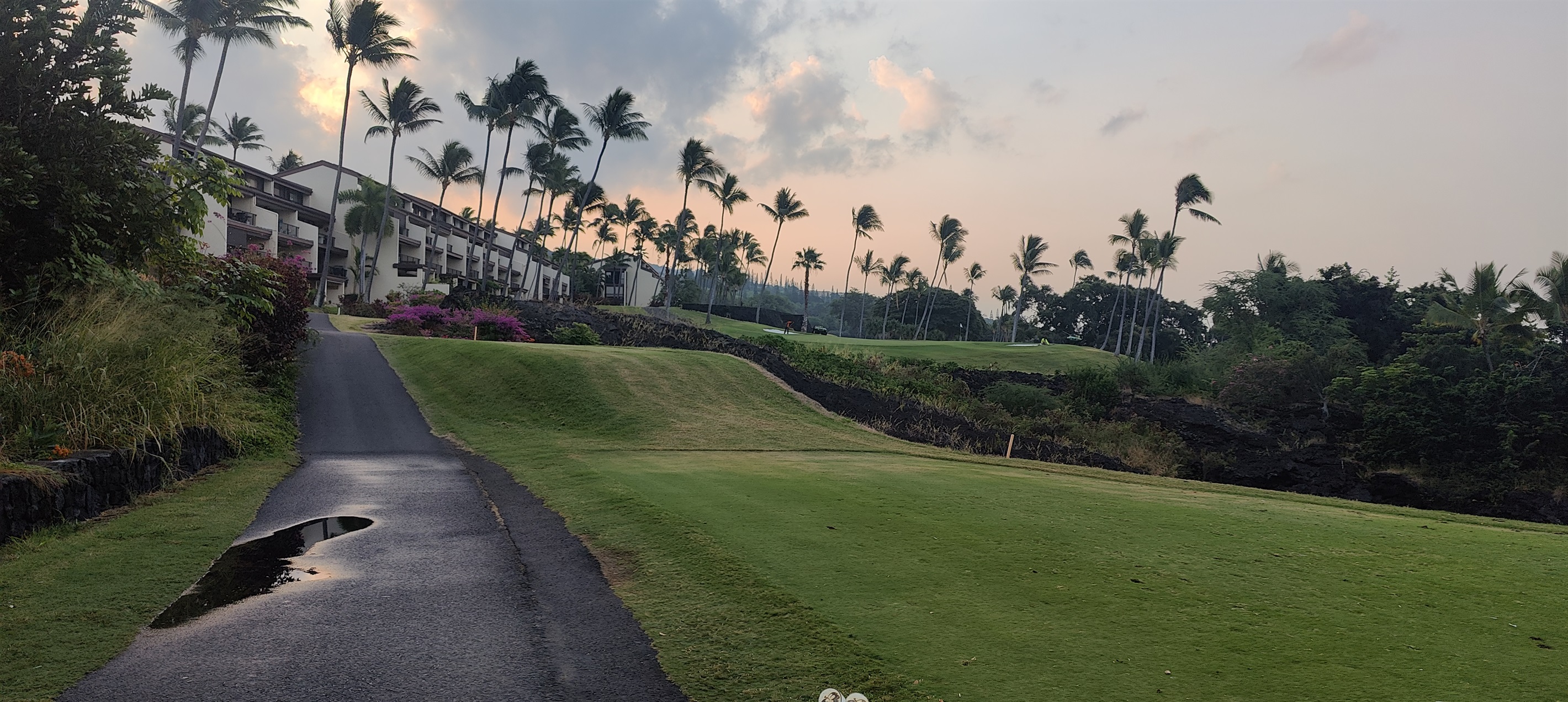 Situated at 18th hole of Kona Country Club-ground floor unit gives the best close up view.