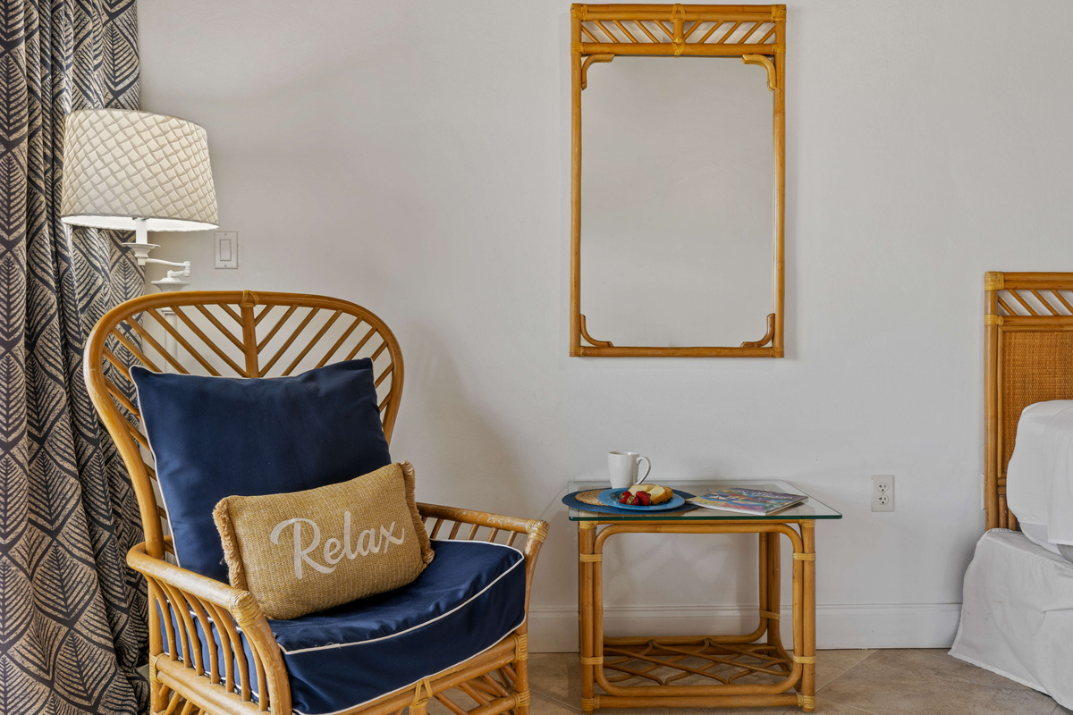 A cozy reading nook perfect for quiet mornings or evening relaxation.