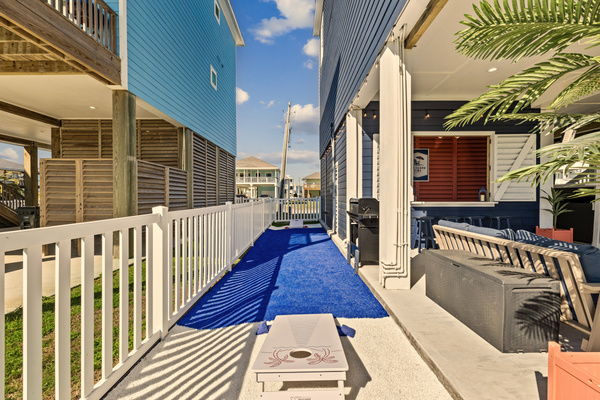 Yard Game Court for all the yard games! Court is regulation size for Corn Hole.