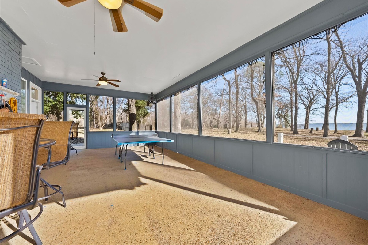 A covered patio made for long conversations, sunset views, and easy afternoons outside.