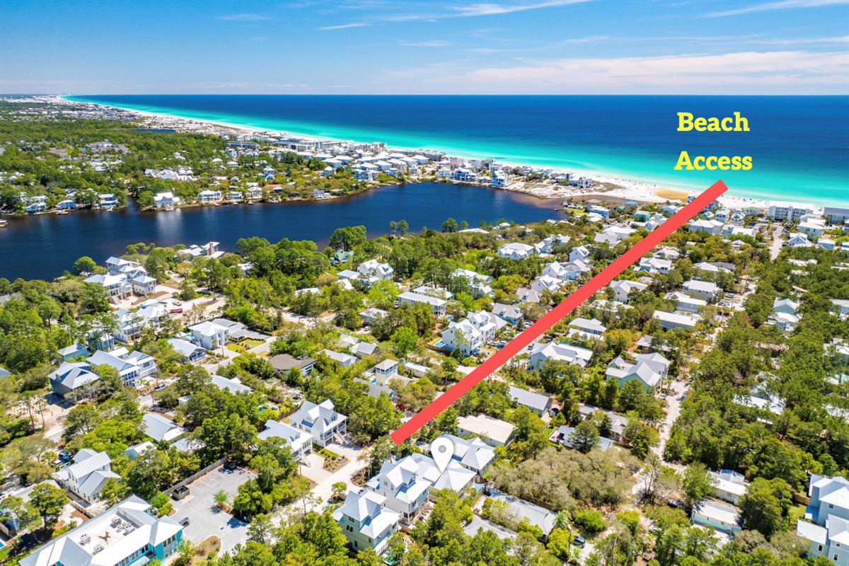 10 min give or take walk to beach!