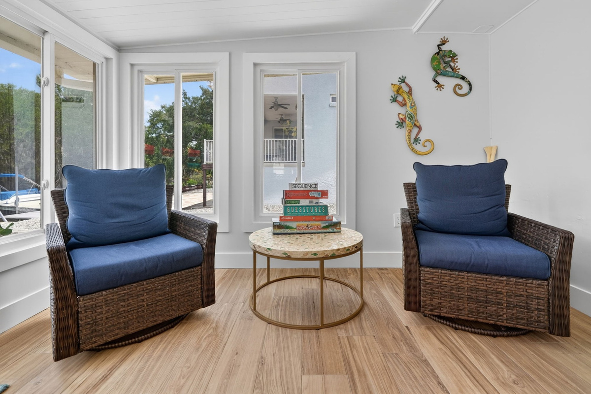 Sunroom seating area