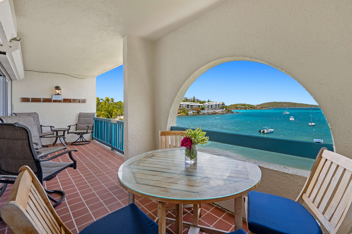 The perfect place to enjoy your morning coffee as the island comes to life.