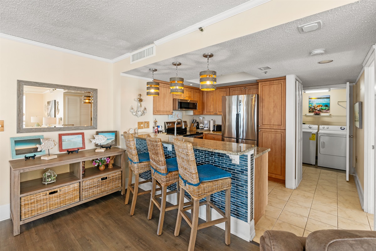 Breakfast bar for extra seating