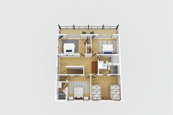 Upper level floor plan