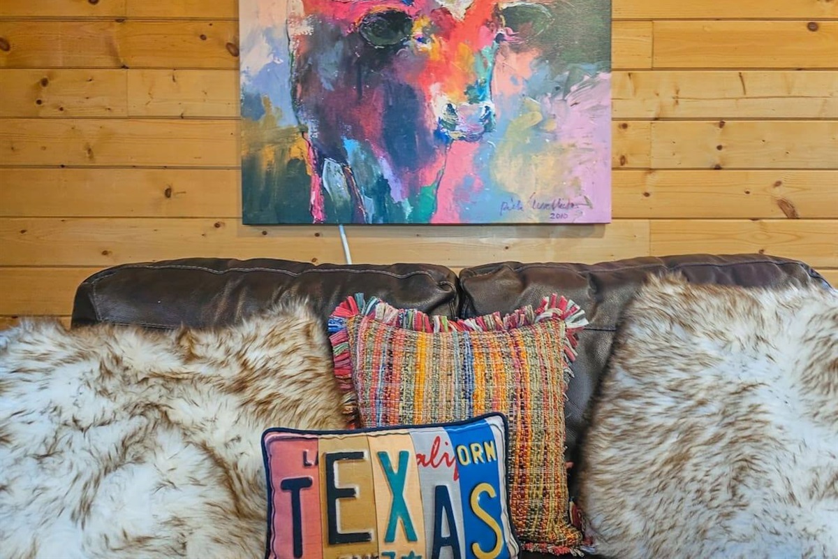 Rest easy with a bit of Texas flair—this cozy corner is perfect for winding down.