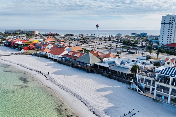 Pensacola Beach Boardwalk. Senior Frogs, The Wharf, and many more amazing establishments