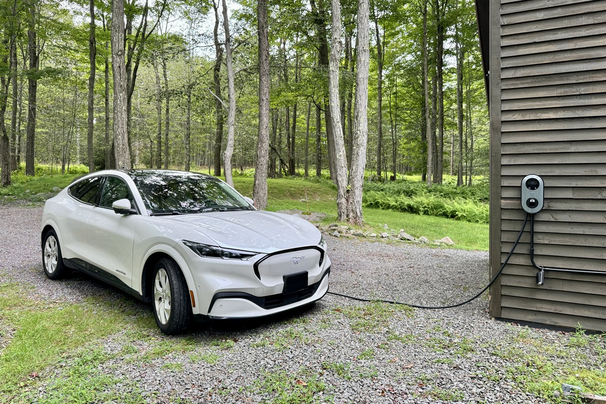 “Level 2 EV charging station — eco convenience meets modern comfort.”