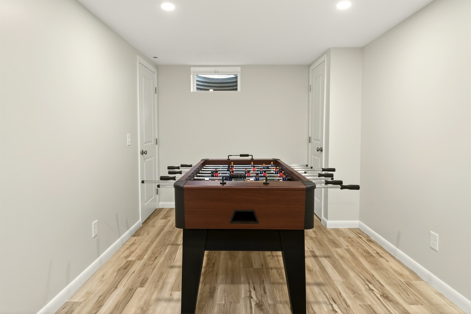 Fooseball table in lower level common area