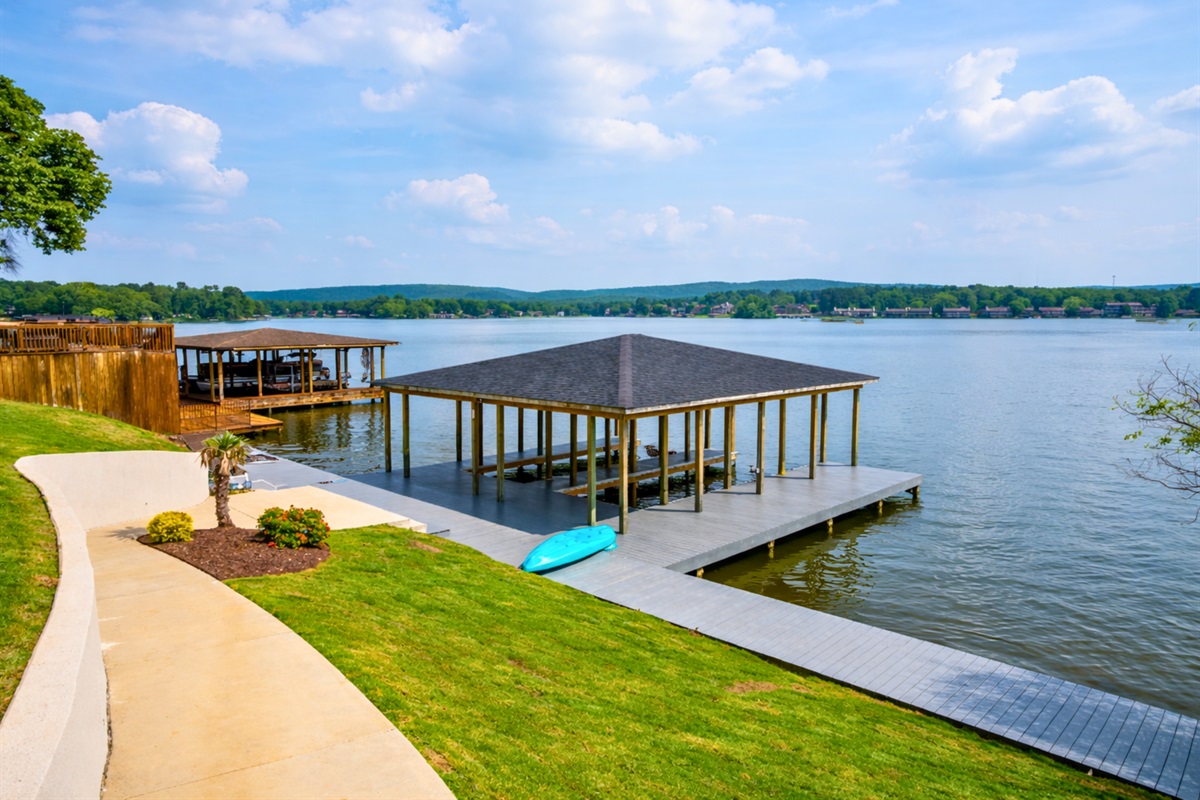 Utilize your Private Boat Dock for Lake Hamilton Access or for Watching the Sunrise or Sunset Lakeside.