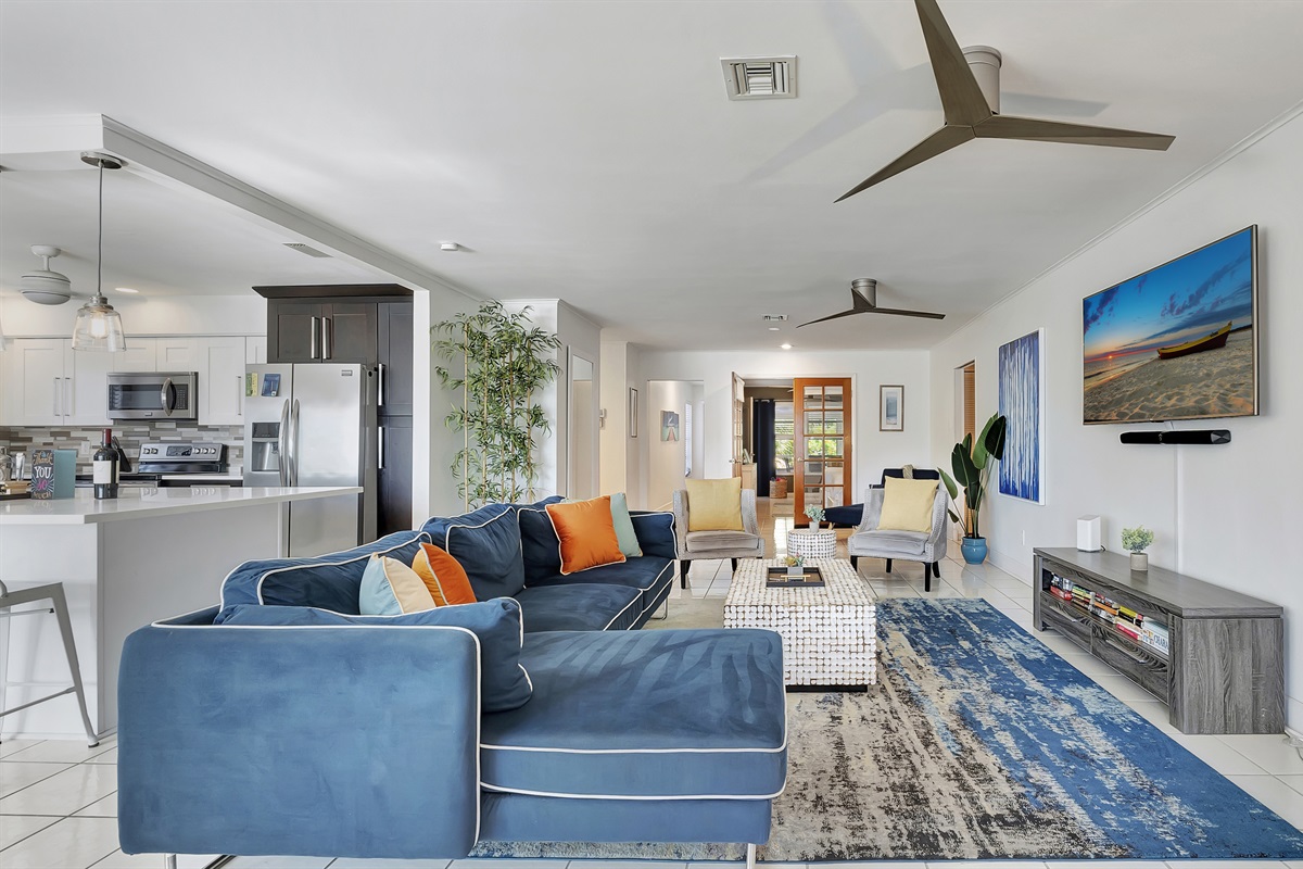 Open-plan layout downstairs