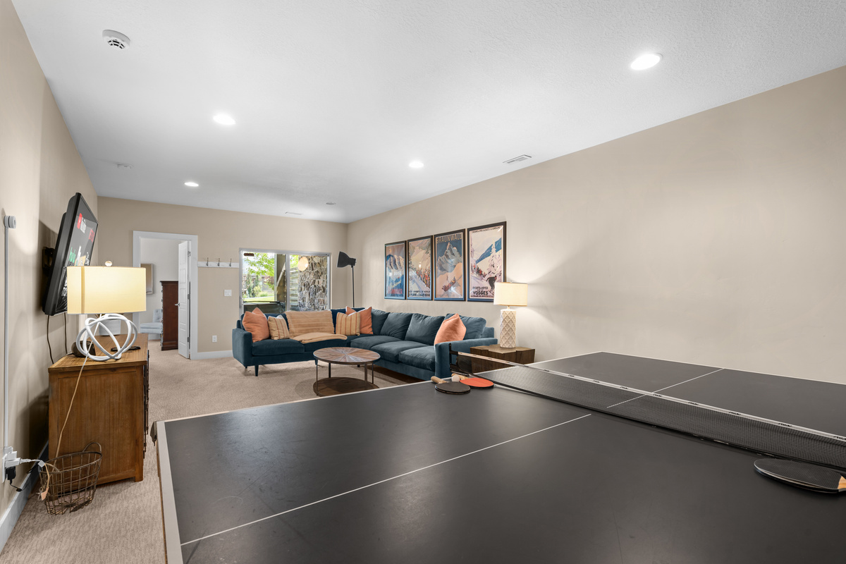 The perfect gathering space for movie nights and friendly competition.