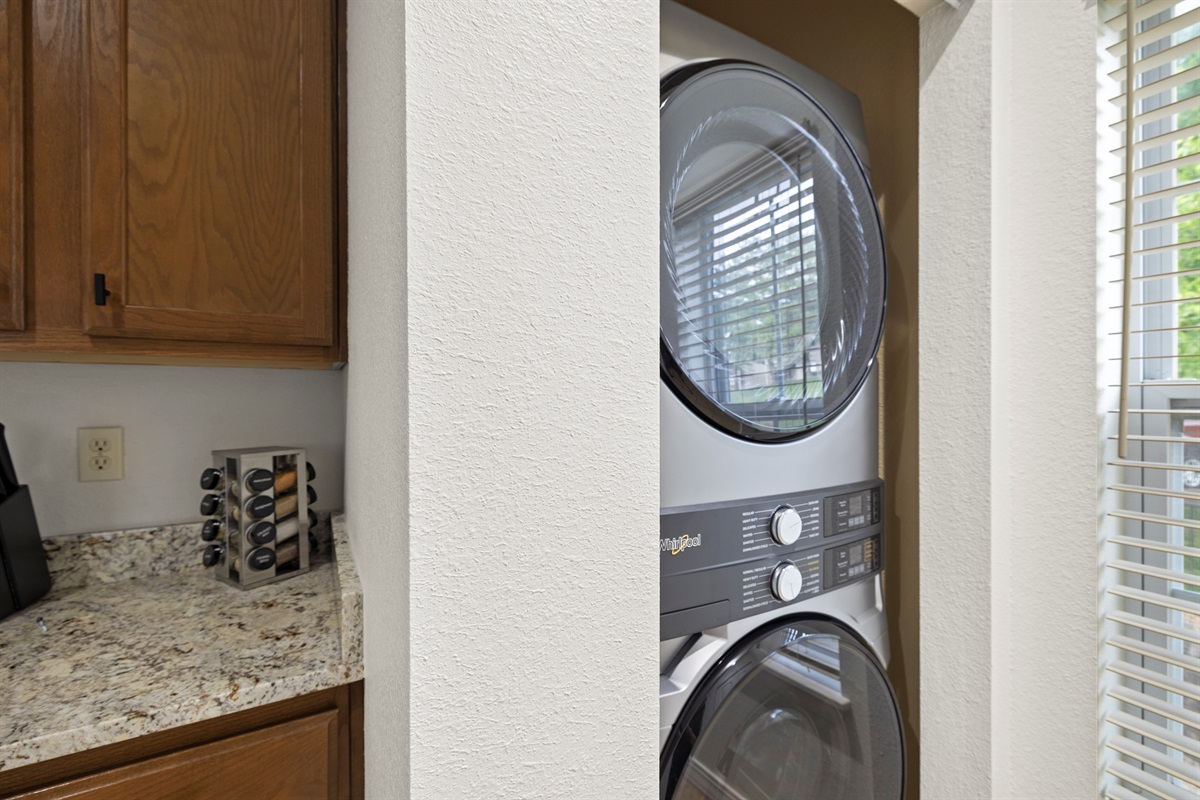 Full size washer and dryer available for guest use