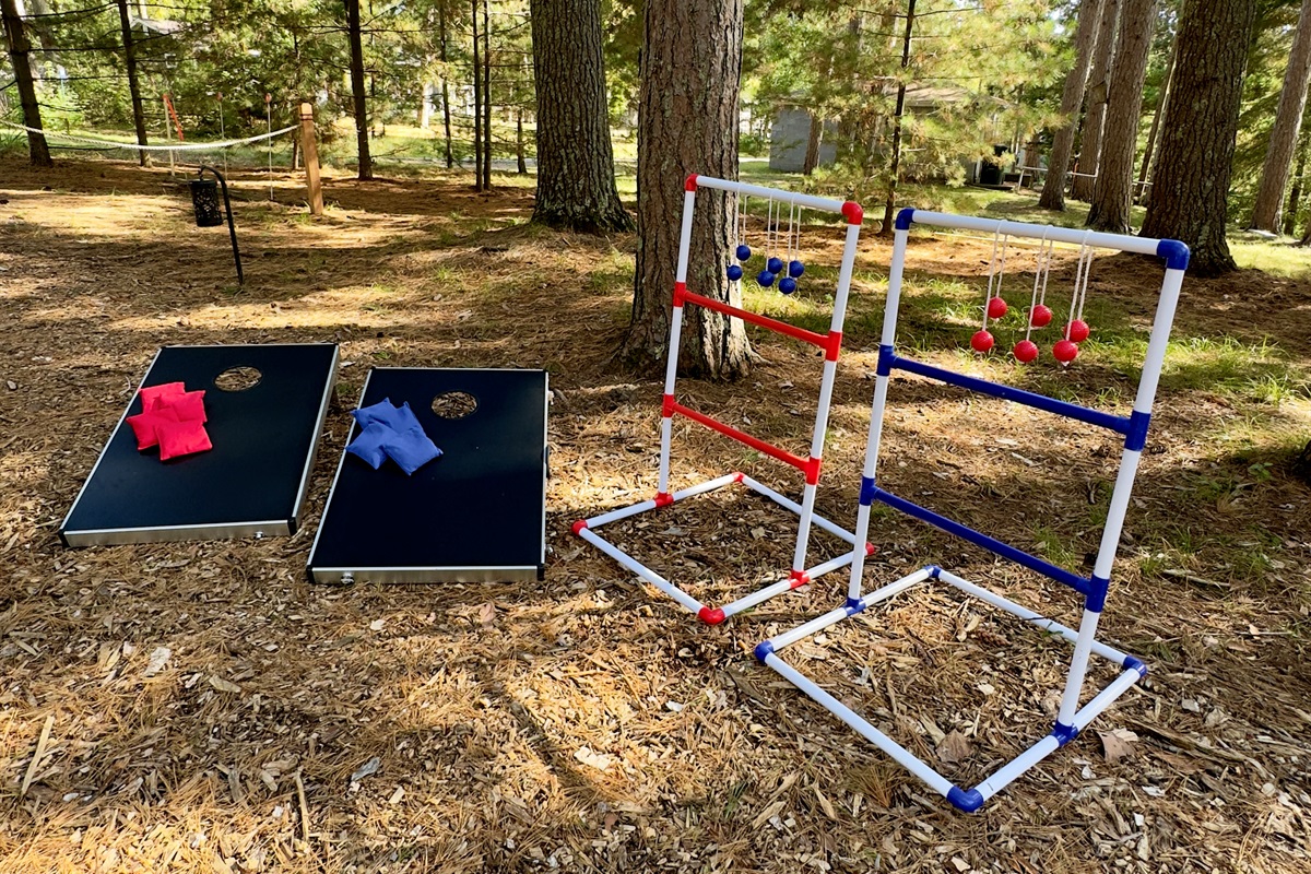 Outdoor games everyone can enjoy - Corn Hole and Ladder-ball.