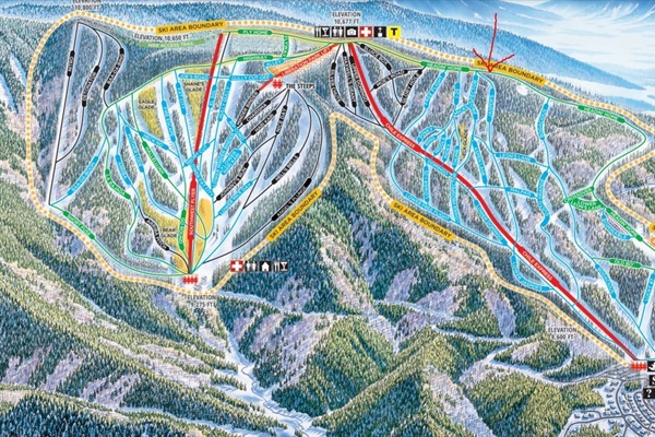 Skiing map