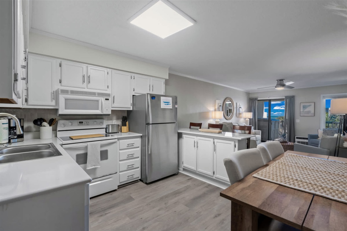 Spacious Kitchen with Bar Seating