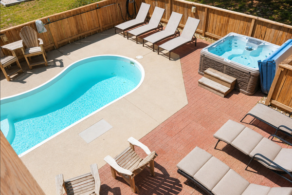 Private heated pool