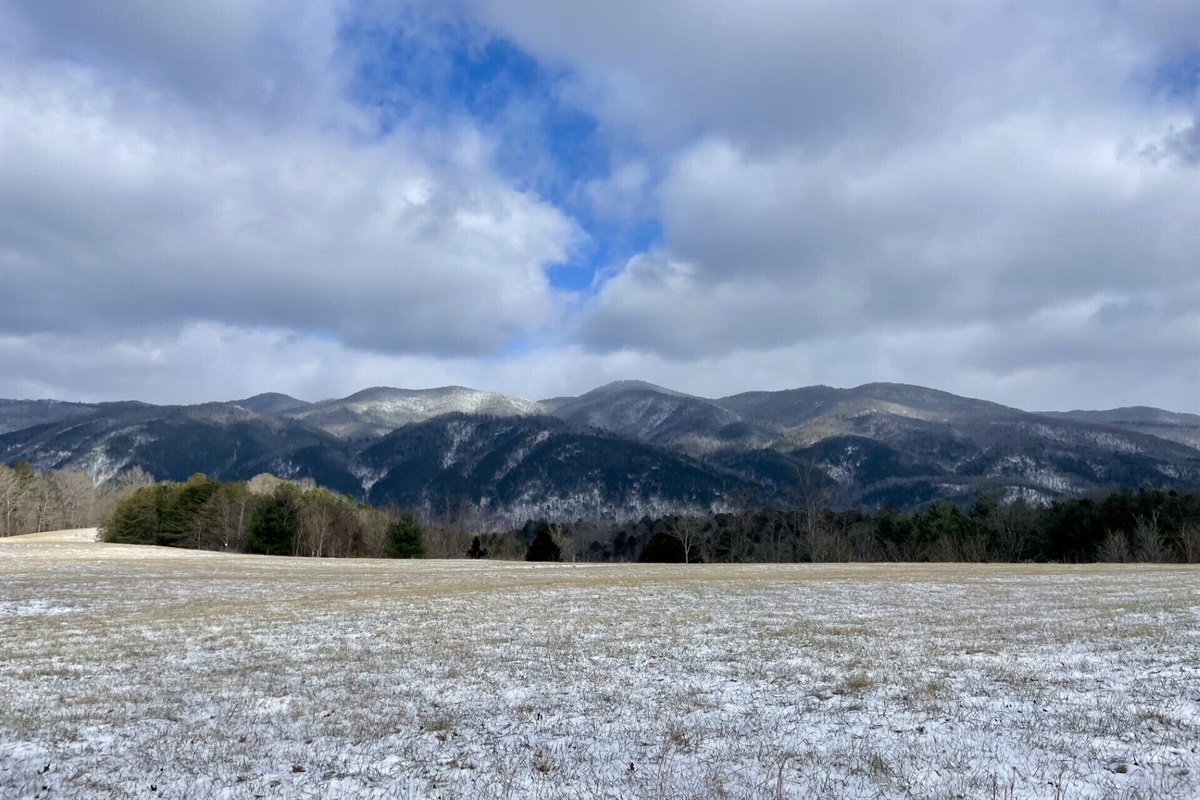 The mountain range above Red Gate taken from across the river 