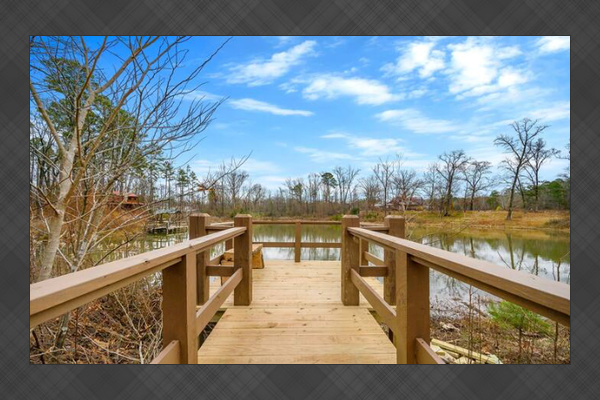 Stroll down the boardwalk to the water's edge