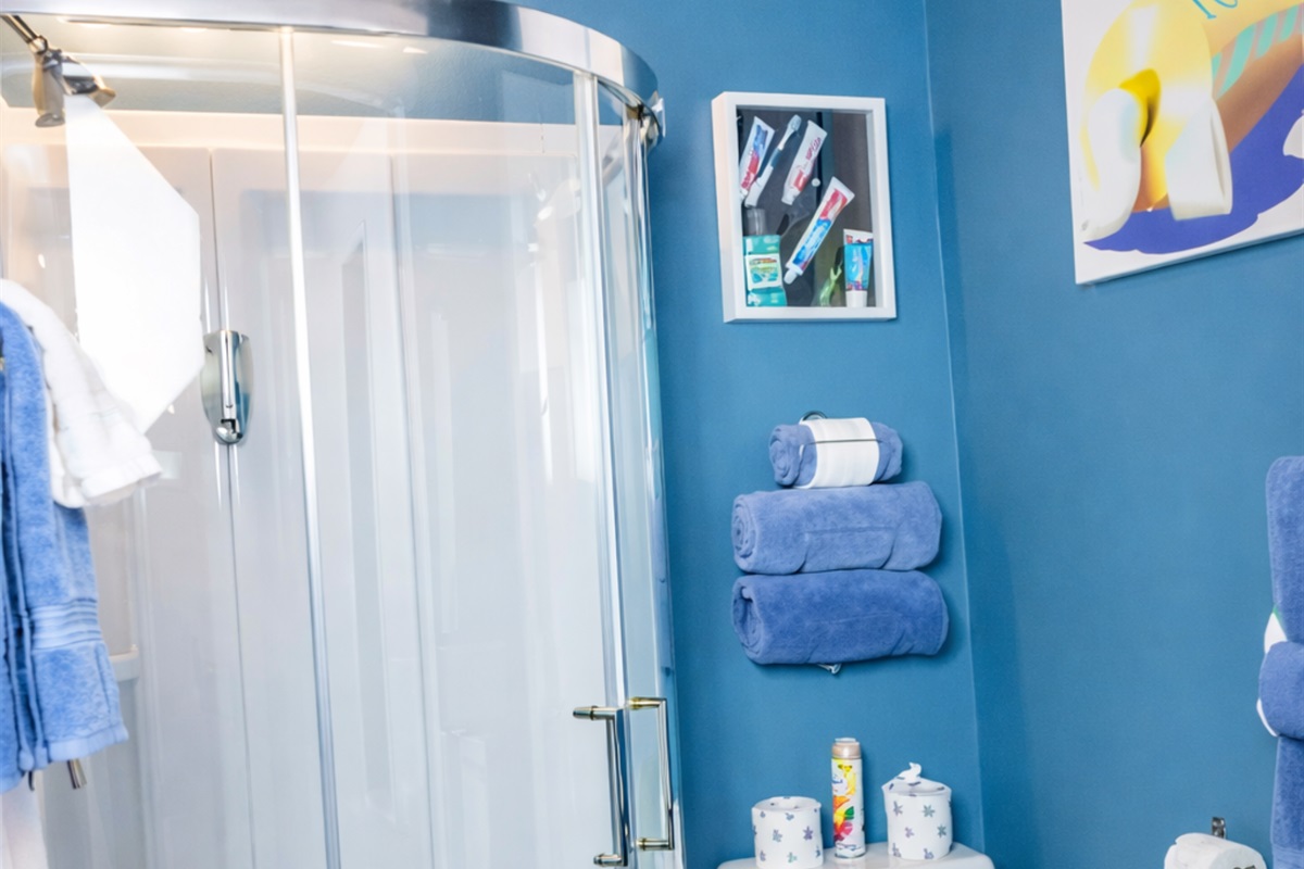 Modern shower and bath