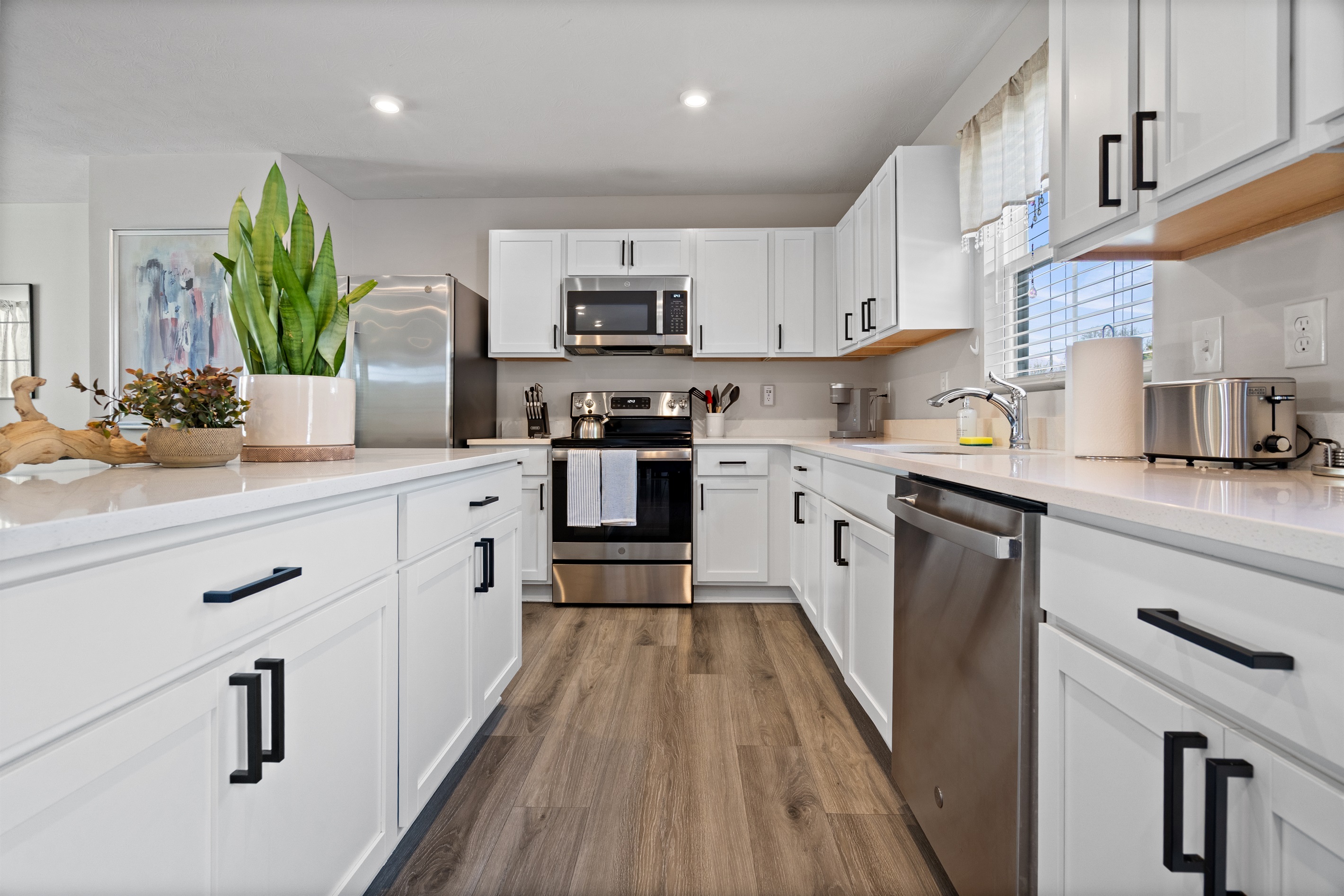 SS appliances, and granite counter tops