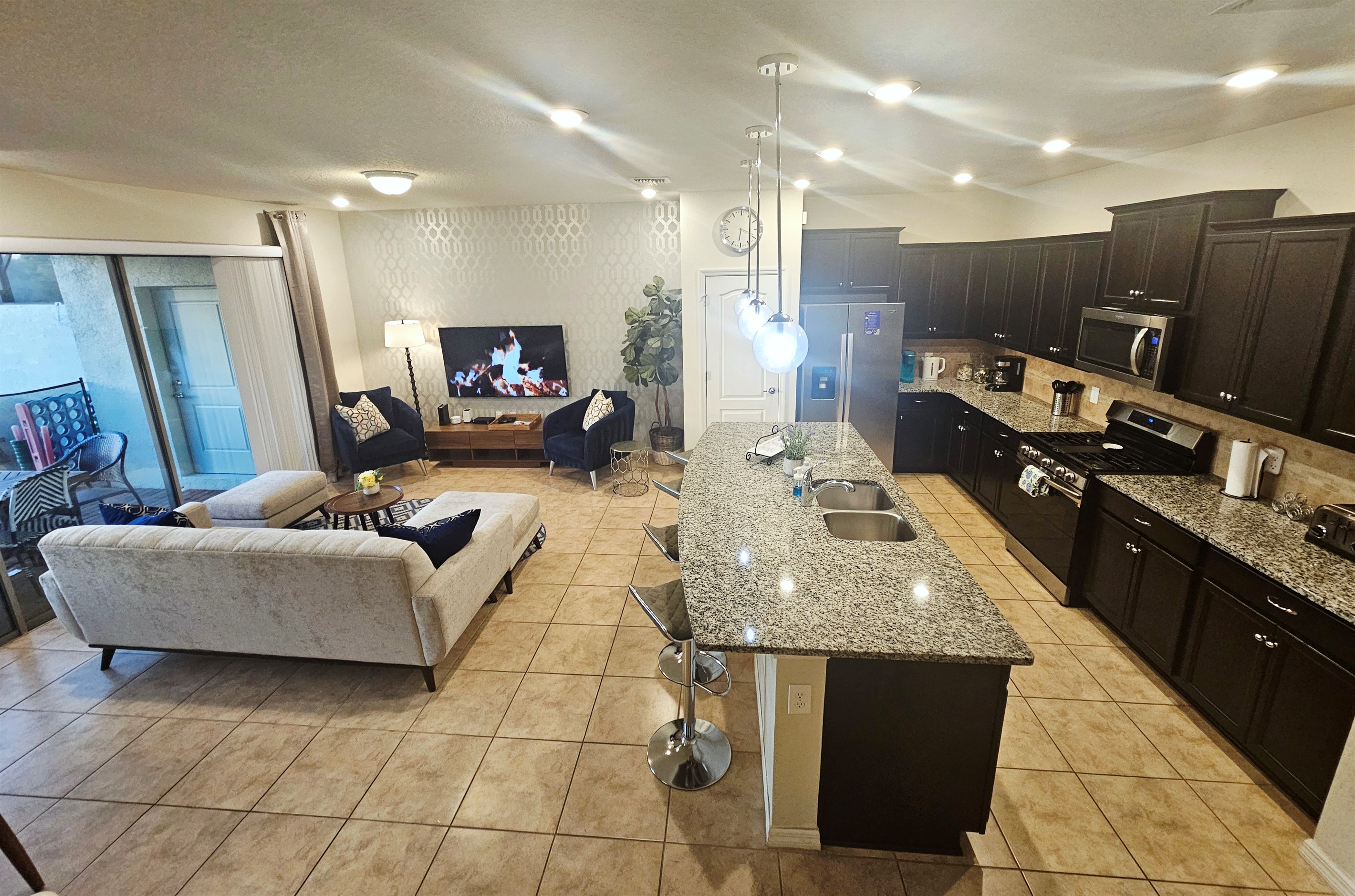 Large Open Kitchen/Living Area