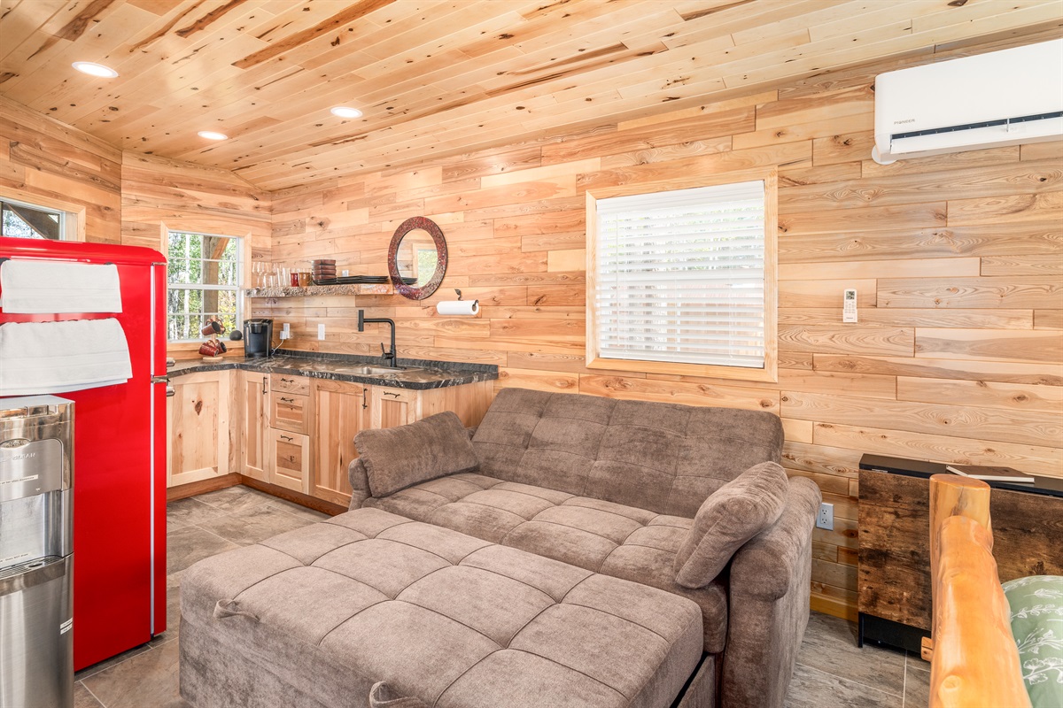 Pine Cabin - Sleeper Sofa reclining position