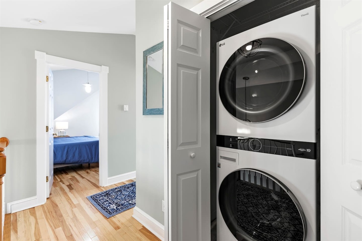 Washer/Dryer unit upstairs!