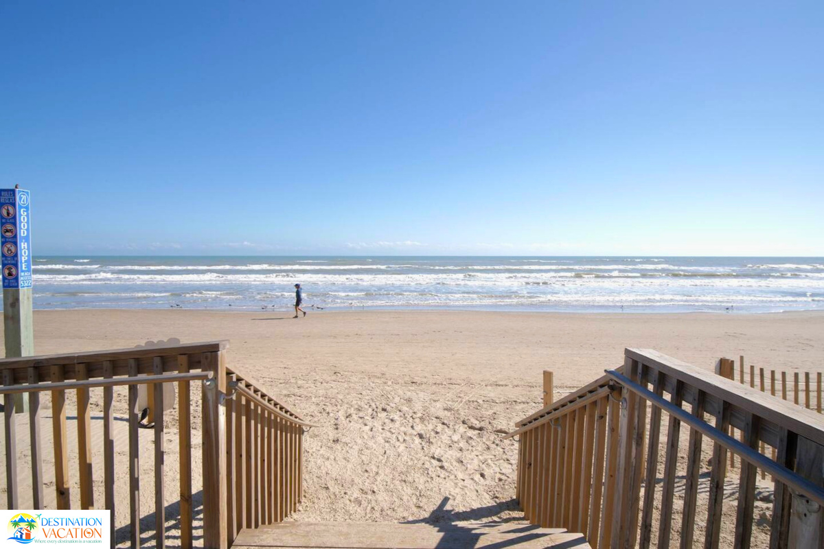 Walk straight toward the sand and endless ocean views.